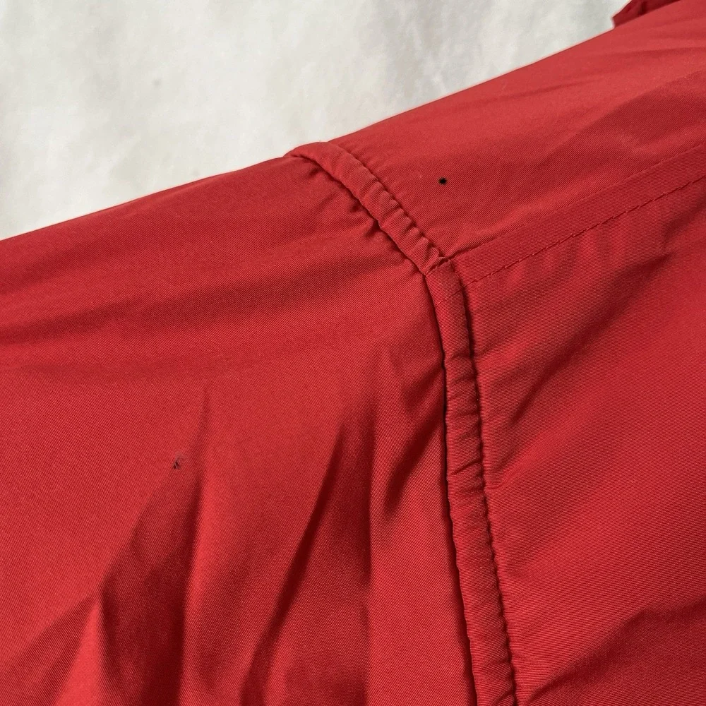 Polo Sport Ralph Lauren Jacket Men L Red Black Fleece Nylon Hooded Vintage 90s